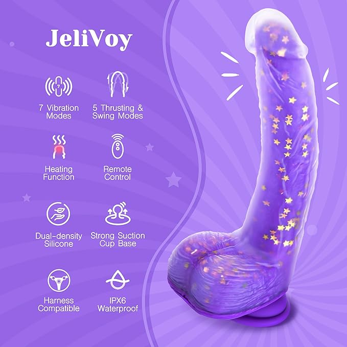 Tracy's Dog Thrusting Dildo Vibrator, 9.25" Realistic