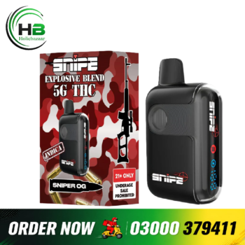 Snipe THCP Explosive Blend Disposable 5G -Sniper OG (INDICA) Snipe THCP Explosive Blend Disposable 5G -Sniper OG (INDICA)