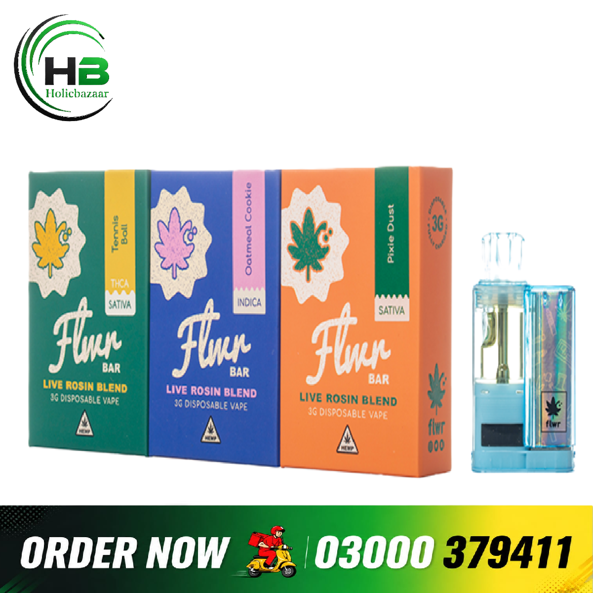 Flwr Bar 3g THCA Live Rosin Disposable In Pakistan