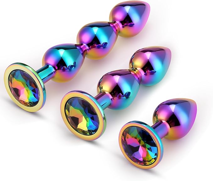 Metal Butt Plug Anal Beads - 3PCS Anal In Pakistan