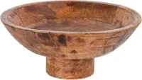 Bloomingville Mango Wood Footed Bowl | Decorative Wooden Bowl In Pakistan