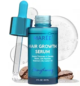 MAREE Hair Growth Serum - Caffeine Peptides Castor Rosemary Oil for Hair Growth In Pakistan