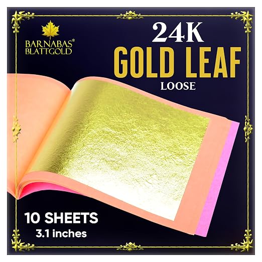 Barnabas 24K Real Gold Leaf Sheets for Crafts In Pakistan
