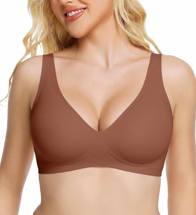 VRCOMFY Jelly Bras for Women Plunge Wireless Push up Comfortable Tshirt Bra In Pakistan
