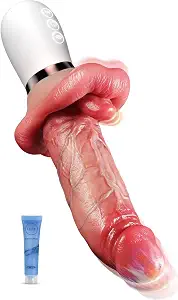 Realistic Thrusting Dildo Vibrator with Tongue Motion In Pakistan