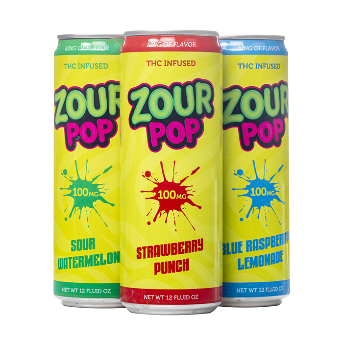 Zour Pop THC Infused Drink 100mg