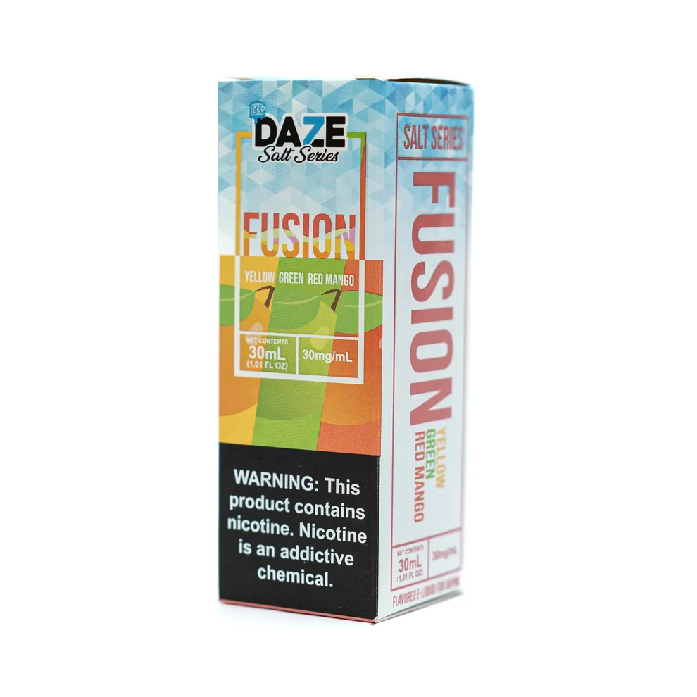 Iced Yellow Green Red Mango 7 Daze Fusion Salt In Pakistan