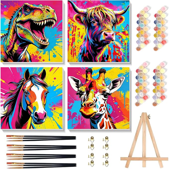 Arttoplus 4 Pack Paint by Numbers Kit for Kids In Pakistan