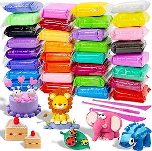 MuseLuxe Air Dry Clay - 32 Colors Modeling Clay Kit In Pakistan