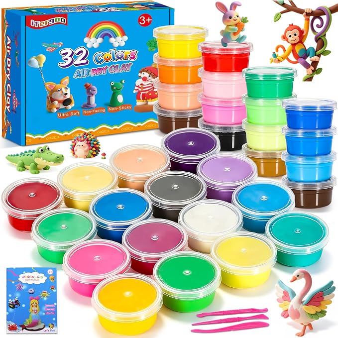ifergoo Air Dry Clay Kit - 32 Colors Magic In Pakistan