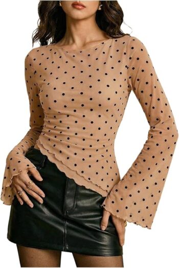 RoseSeek Women's Polka Dots Top In Pakistan